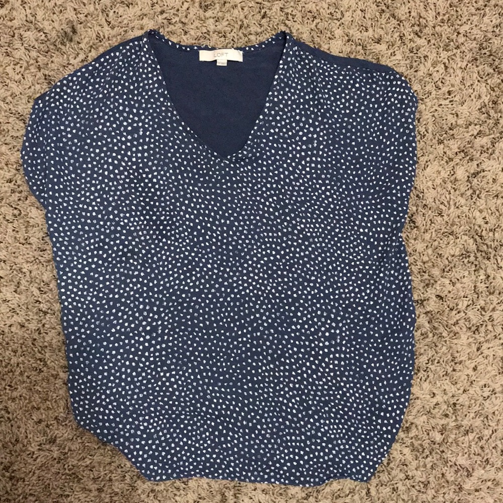 Blue dotted loft top